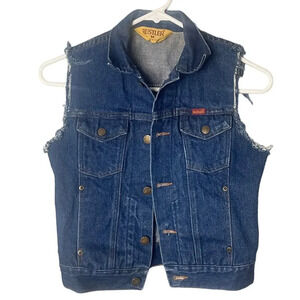 Rustler Women’s Sz Small Denim Jean Vest Vintage